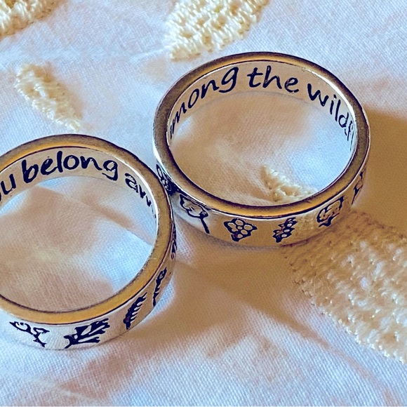 NWT SS Ring’s Nature Poetry-Two Styles- 1) Dragonfly Sz-6, 2) Wildflowers Sz-7&8 - Picture 16 of 16